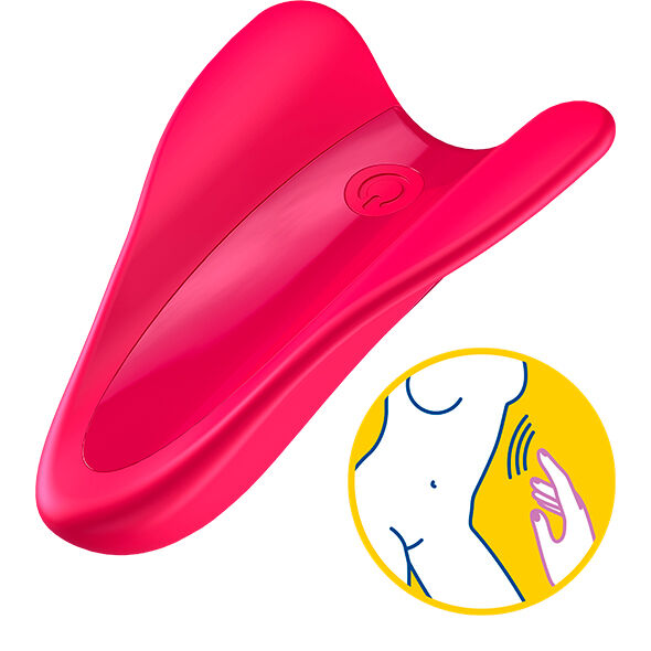 SATISFYER - High Fly – vibrator de deget fucsia
