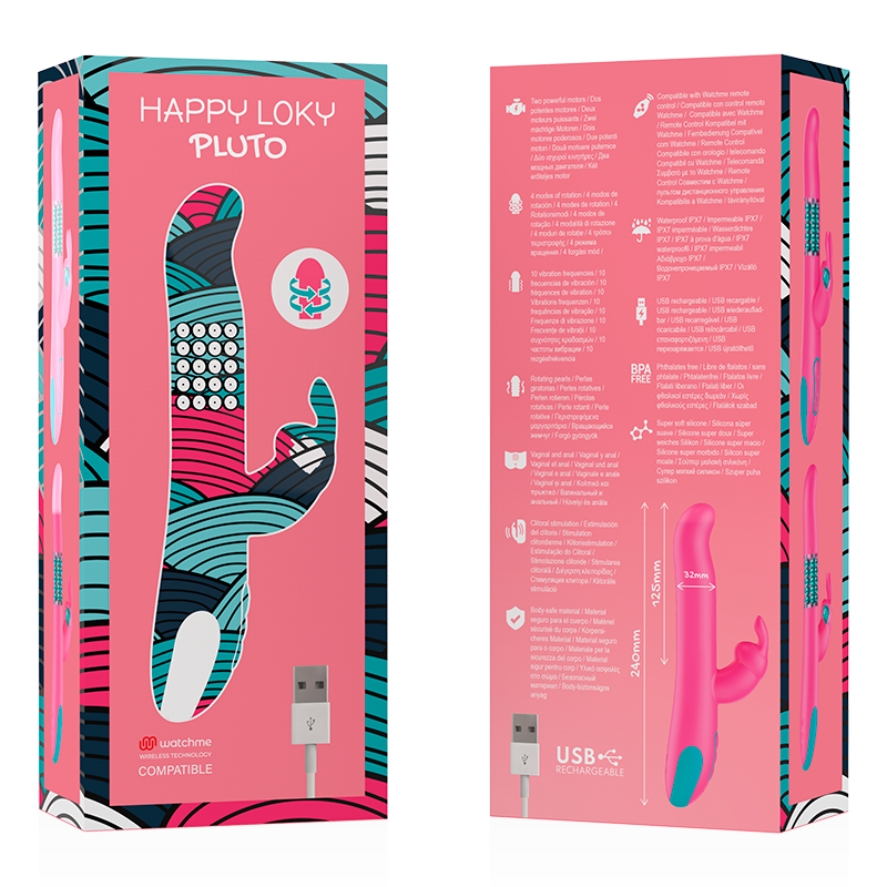 HAPPY LOKY - Pluto – vibrator „rabbit” & rotator compatibil WatchME