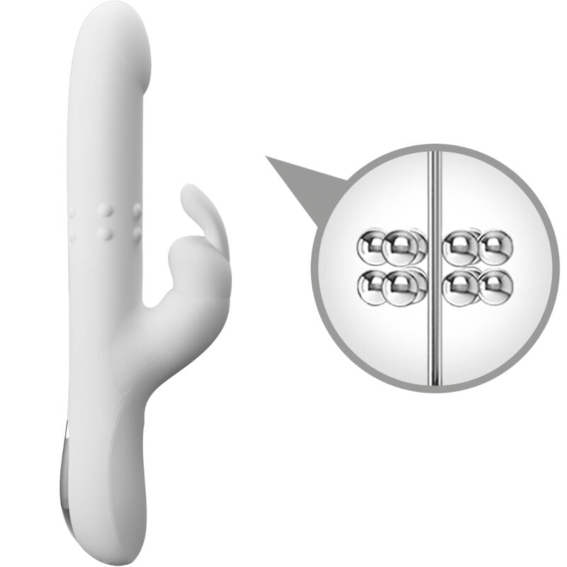 PRETTY LOVE - Reese – vibrator cu rotație, argintiu