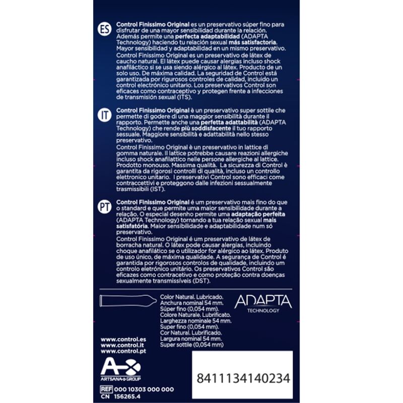 CONTROL - Prezervative Finissimo, 12 bucăți