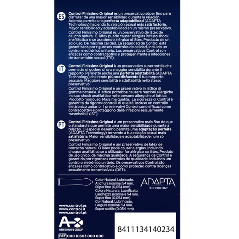 Control – Finissimo Original, 6 bucăți