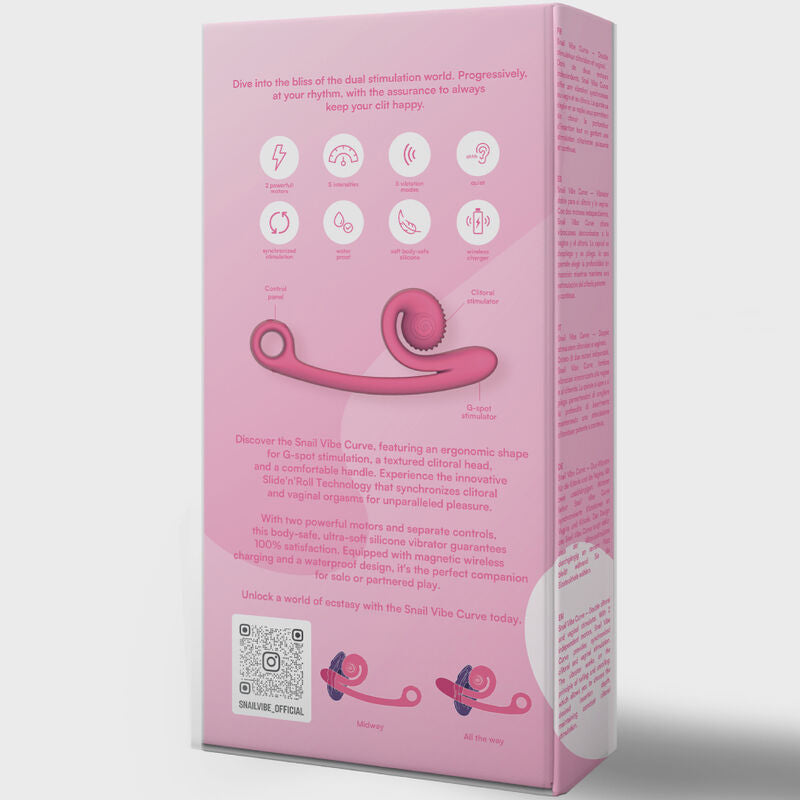SNAIL VIBE - Curve vibrator roz
