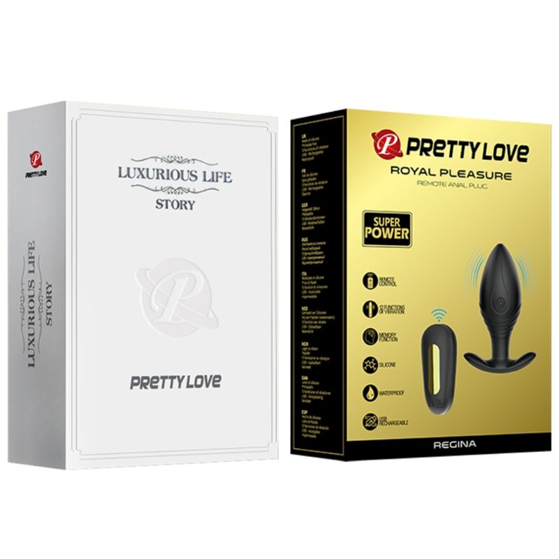 Pretty Love – Regina, buttplug vibrator reîncărcabil, negru
