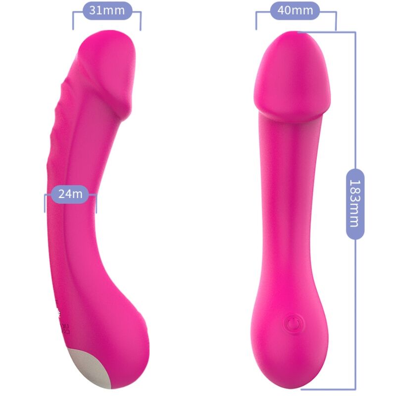 ARMONY - Vibrator dildo G-spot din silicon, fucsia