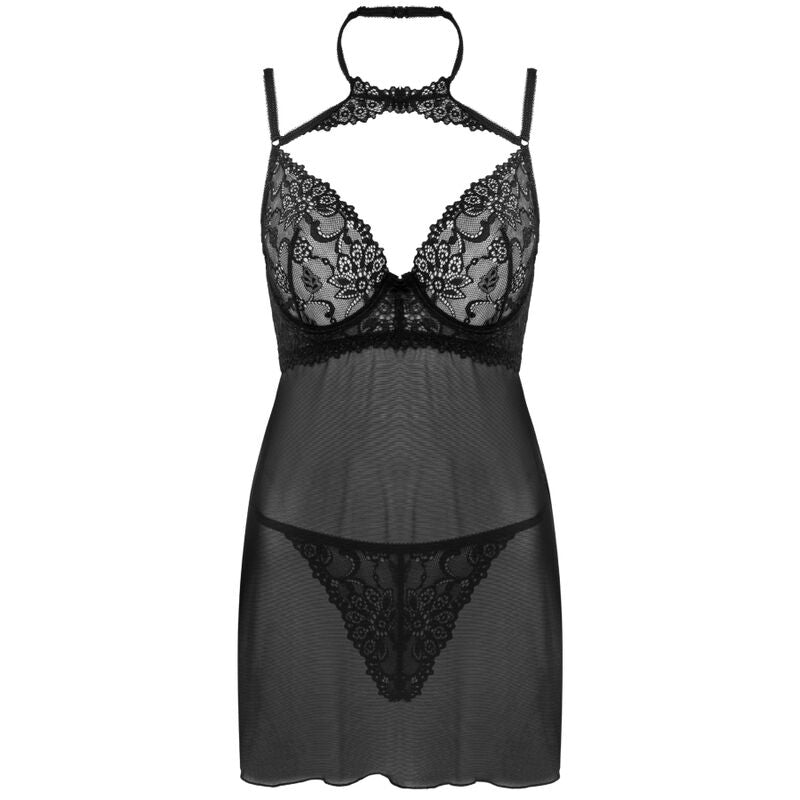 LIVCO CORSETTI FASHION - Binella set babydoll + tanga negru
