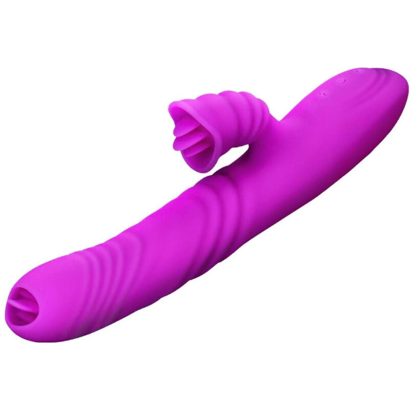 Armony – Angelia, vibrator multifuncțional cu dublă limbă, efect de încălzire, violet