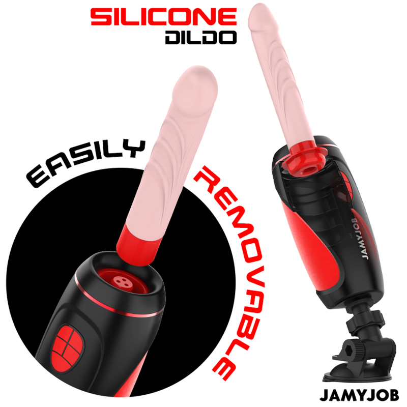 JAMYJOB – Pyston Base, masturbator automat cu dildo & telecomandă