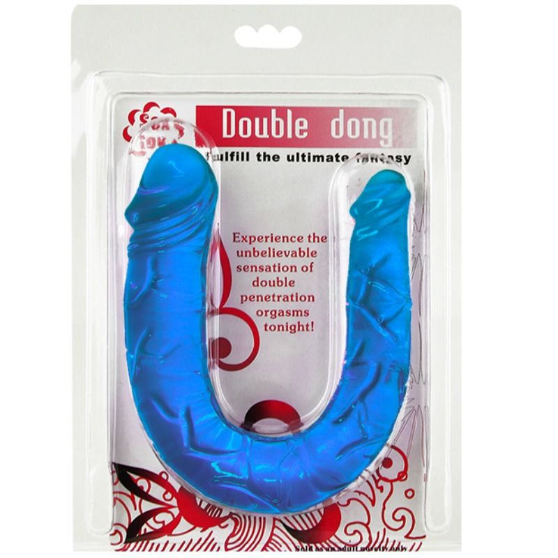 BAILE - Dildo dublu „Double Dong” albastru
